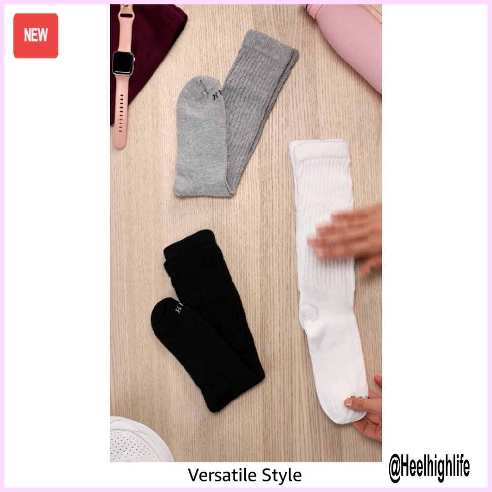 3 Pack Slouch Socks, Cotton Blend, Stay-Put Elastic Top, Casual Wear - Picture 7 of 7